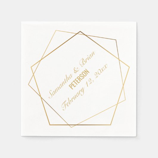 Serviette En Papier Élégante mariée et mariée, serviette mariage (Devant)