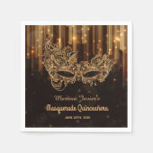 Serviette En Papier Elégante Masquerade Quinceañera 15e anniversaire (Devant)