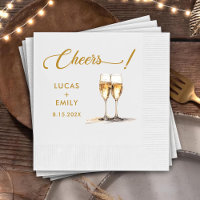 Elégante moderne Cheers Mariage de Script Lunettes