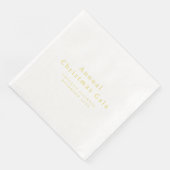 Serviette en papier élégante or blanc avec texte p (Coin)