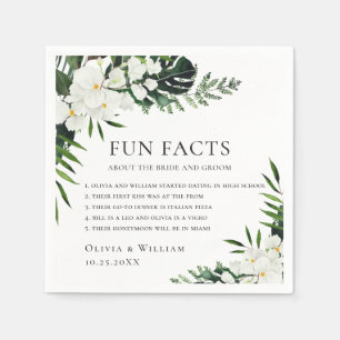 Serviette En Papier Elégante Orchidées Blanches Bohême Fun Facts Maria