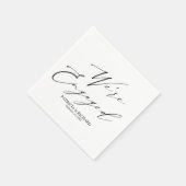 Serviette En Papier Élégante Partie d'engagement en calligraphie (Coin)