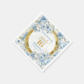 Serviette En Papier Elégante Parties scintillant en or Sweet sixteen b (Coin)