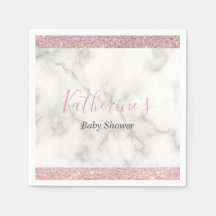 Elégante parties scintillant rose or baby shower e