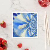 Serviette En Papier Elégante peinture à l'aquarelle d'orchidée blanche (En situation)