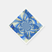 Serviette En Papier Elégante peinture à l'aquarelle d'orchidée blanche (Coin)