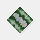 Serviette En Papier Elégante peinture d'orchidée tropicale blanche (Coin)