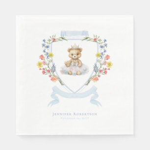Serviette En Papier Elegante petite princesse ours Baby Shower royal