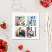 Serviette En Papier Élégante Photo Collage Graduation Party (En situation)