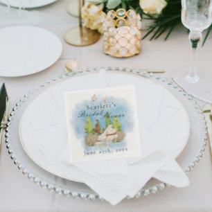 Serviette En Papier Elégante Piano violon colombes fleurs Fête des mar