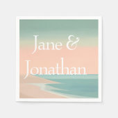 Serviette En Papier Elégante plage (Devant)