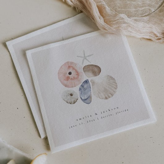 Serviette En Papier Elégante Plage Côtière Plage Mariage Cocktail serv