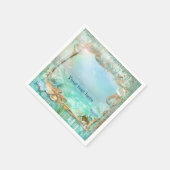 Serviette En Papier Elégante Plage de mer enchantée Serviettes tropica (Coin)