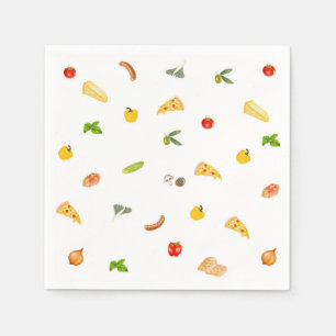 Serviette en papier élégante pour dîner italien pi