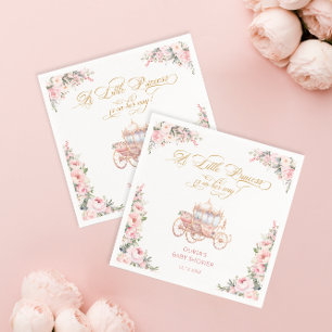 Serviette En Papier Élégante Princesse Blush Baby shower Floral Rose