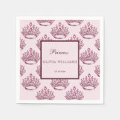 Serviette En Papier Élégante princesse rose С robe fille anniversaire (Devant)