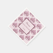 Serviette En Papier Élégante princesse rose С robe fille anniversaire (Coin)