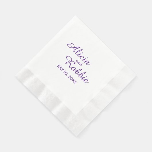 Serviette En Papier Elégante Réception De Mariage (Coin)