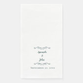 Serviette En Papier Elégante Réception de mariage formelle Emerald Gre (Devant)
