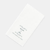 Serviette En Papier Elégante Réception de mariage formelle Emerald Gre (Coin)