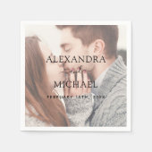 Serviette En Papier Elégante Réception de mariage photo moderne transp (Devant)