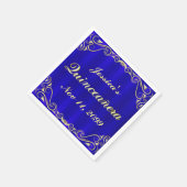 Serviette En Papier Élégante Régale Typographie d'or Quinceañera (Coin)