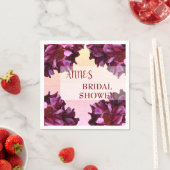 Serviette En Papier Élégante, Rose Fête des mariées photo papier servi (En situation)