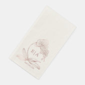 Serviette En Papier Élégante serrure d'orchidée Mariage botanique serv (Coin)