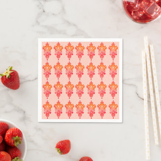 Serviette En Papier Élégante serviette Chic Damask Floral