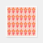 Serviette En Papier Élégante serviette Chic Damask Floral (Devant)