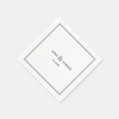 Serviette En Papier Élégante Serviette classique Mariage (Coin)