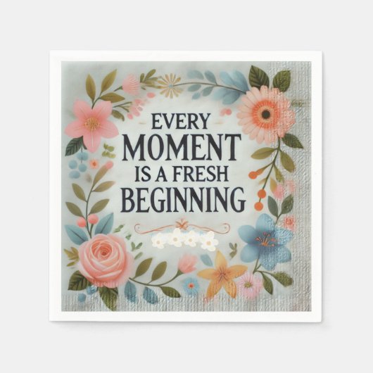 Serviette En Papier Élégante serviette florale - Beau Accessoire de de (Devant)