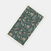 Serviette En Papier Élégante serviette hiver avec Pinecones (Coin)