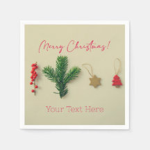 Élégante serviette minimaliste de Noël avec Holida