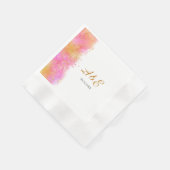 Serviette En Papier Élégante Serviette Or Et Papier Rose (Coin)