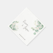 Serviette En Papier Élégante serviette Rustique Feuille Eucalyptus (Coin)