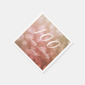 Serviette En Papier Élégante serviettes 100e anniversaire pour elle en (Coin)