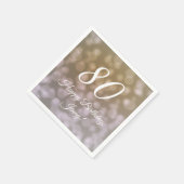 Serviette En Papier Élégante serviettes 80e anniversaire pour elle (Coin)