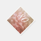 Serviette En Papier Élégante serviettes 80e anniversaire pour elle en  (Coin)