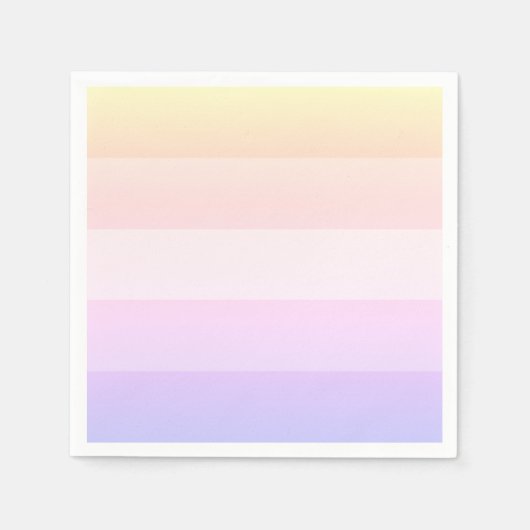 Serviette En Papier Élégante serviettes à rayures arc-en-ciel (Devant)