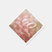 Serviette En Papier Élégante serviettes de 60e anniversaire pour elle (Coin)