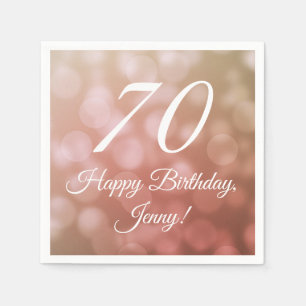 Serviette En Papier Élégante serviettes de 70e anniversaire pour elle 