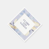 Serviette En Papier Élégante serviettes de Mariage floral violet (Coin)