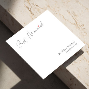 Serviette En Papier Élégante serviettes de Mariage juste marié avec de