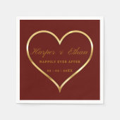 Serviette En Papier Élégante serviettes de Mariage monogramme personna (Devant)