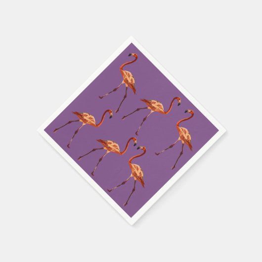 Serviette En Papier Élégante serviettes en Flamant rose rose violet (Coin)