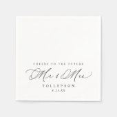 Serviette En Papier Élégante serviettes Fiançailles de mariage (Devant)