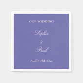 Serviette En Papier Élégante serviettes Mariage Lavender (Devant)