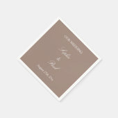 Serviette En Papier Élégante serviettes Mariage Taupe (Coin)