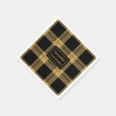 Serviette En Papier Élégante serviettes Parties scintillant d'or noir  (Coin)